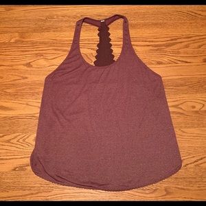 Burgundy Lululemon tank top